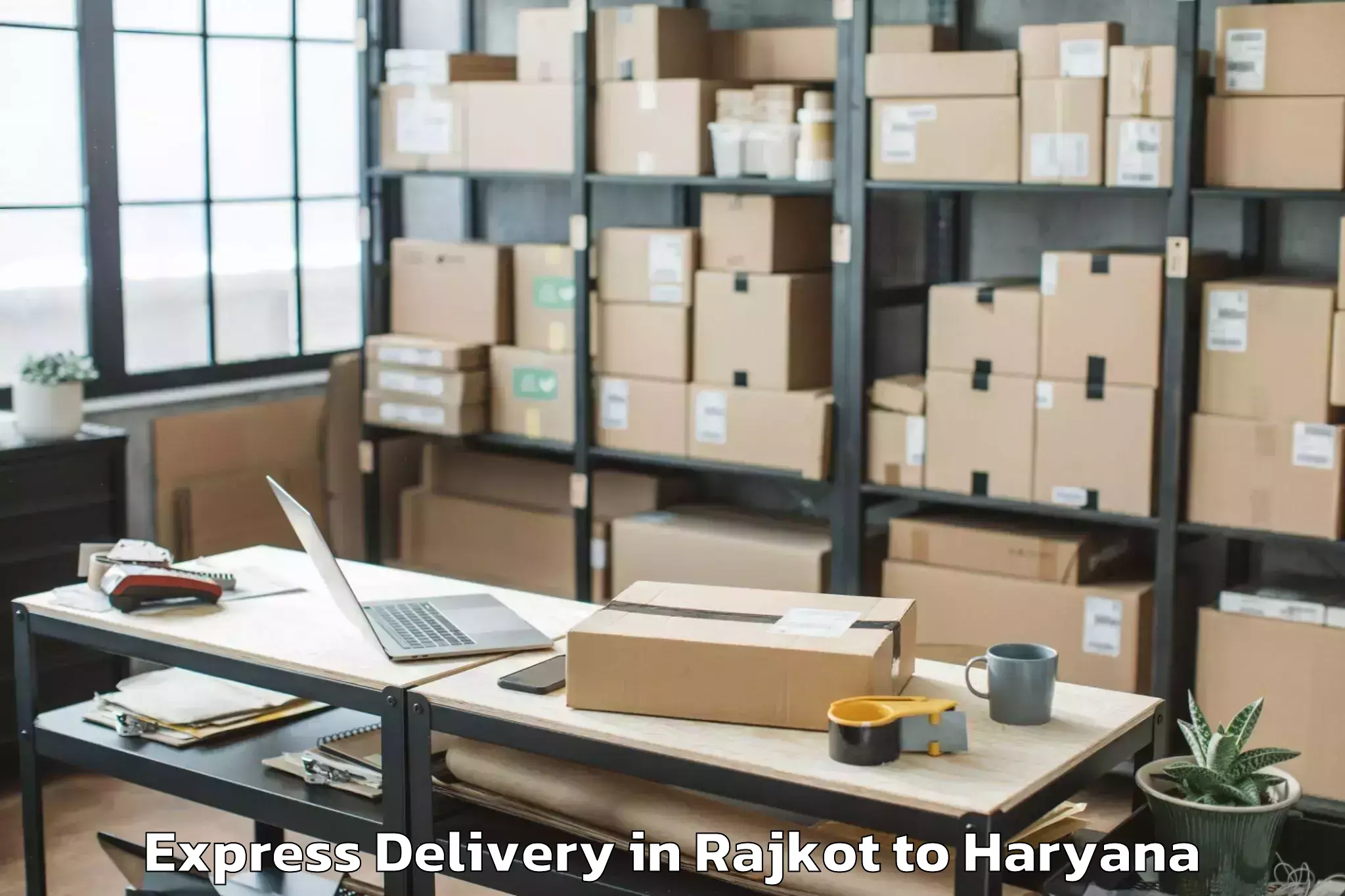 Leading Rajkot to Shahabad Express Delivery Provider